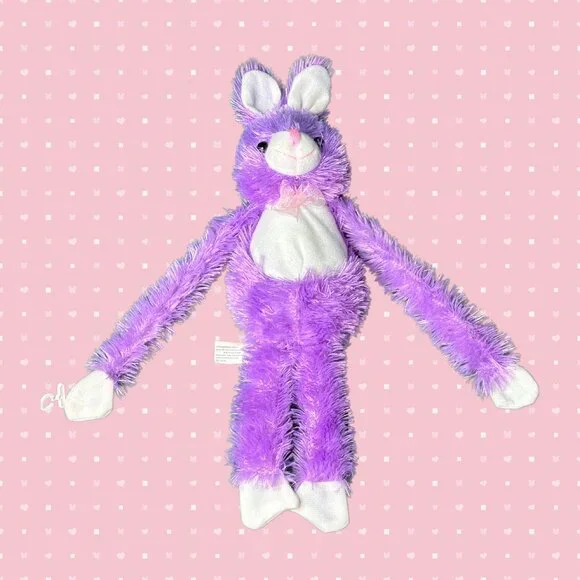 Stuffed Purple Bunny, 14.5" - Picture 2 of 10